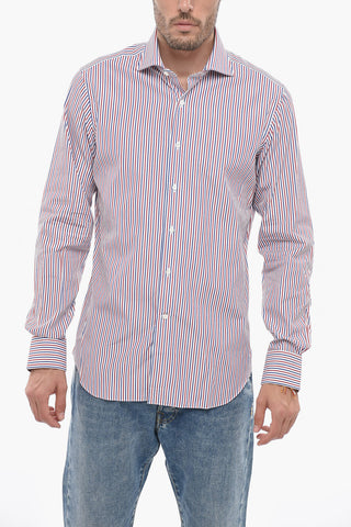 Spread Collar Awning Striped Shirt