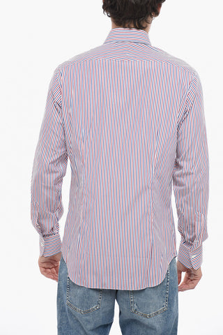 Spread Collar Awning Striped Shirt