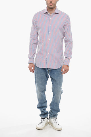Spread Collar Awning Striped Shirt