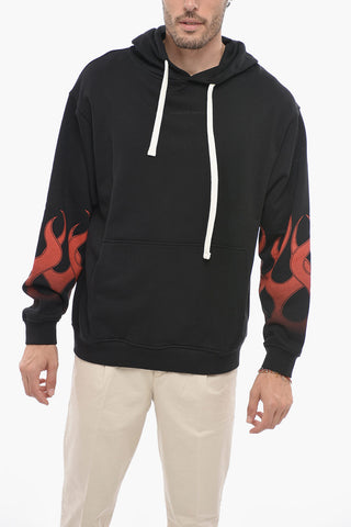 Logo Print Brushed Cotton Hoodie