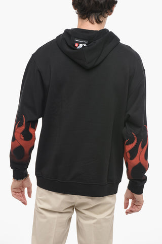 Logo Print Brushed Cotton Hoodie