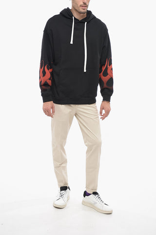 Logo Print Brushed Cotton Hoodie