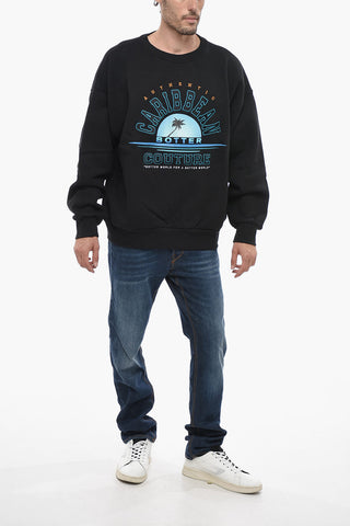 Rundhalspullover Aus Angerauter Baumwolle CARIBBEAN COUTURE