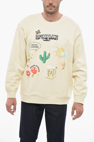 Printed Cotton Crew-neck Sweatshirt