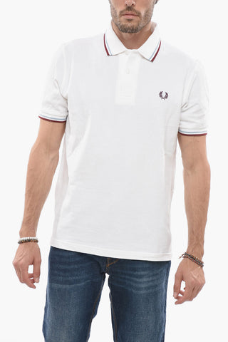 Pique' Cotton Polo Shirt with Contrasting Details