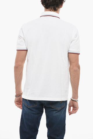 Pique' Cotton Polo Shirt with Contrasting Details