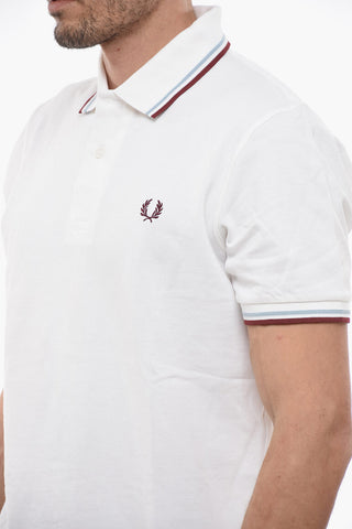 Pique' Cotton Polo Shirt with Contrasting Details