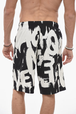 Printed GRAFFITI ALLOVER Boxer Swim shorts