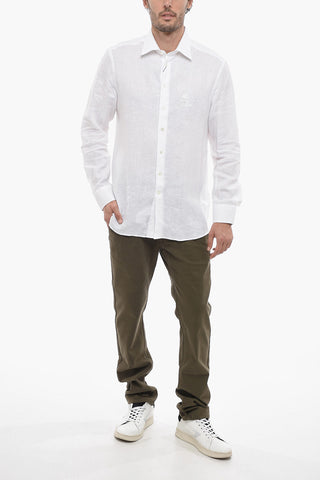 Spread Collar Lightweight Flax Shirt