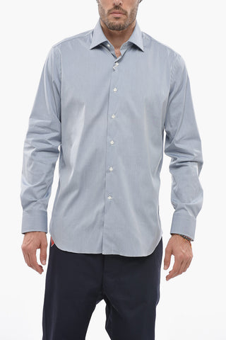 Camicia a Tinta Unita con Collo Francese
