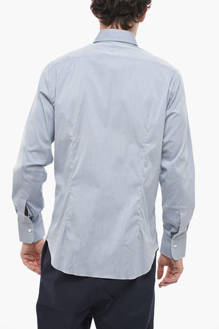 Camicia a Tinta Unita con Collo Francese