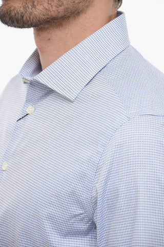Spread Collar Popeline Cotton Shirt