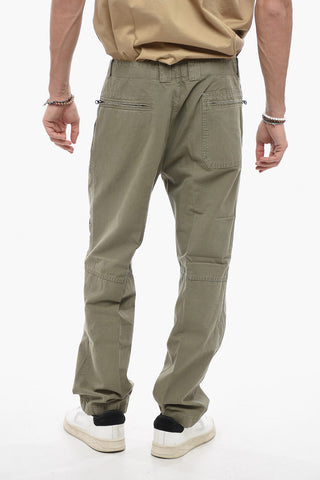 Cotton and Linen Single-Pleat Pants with Belt Loops