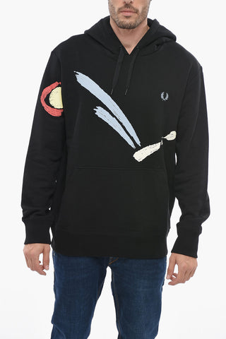 Brushed Cotton Hoodie with Contrasting Details