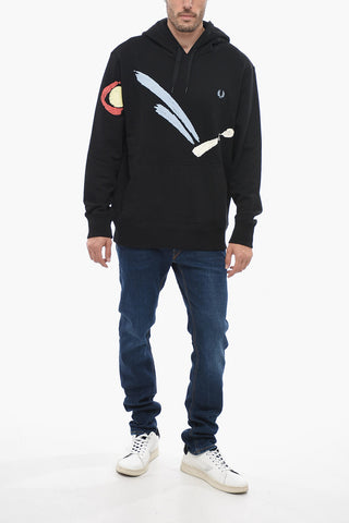 Brushed Cotton Hoodie with Contrasting Details