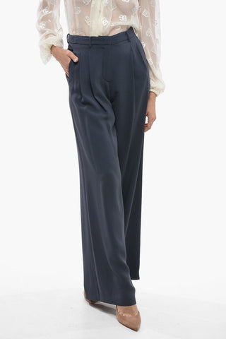 Double-pleated Palazzo Pants with Belt Loops