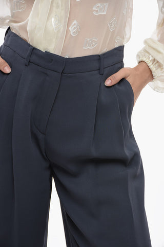 Double-pleated Palazzo Pants with Belt Loops