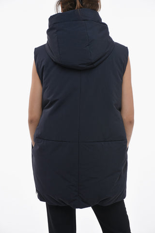 Piumino Smanicato Oversized con Cappuccio