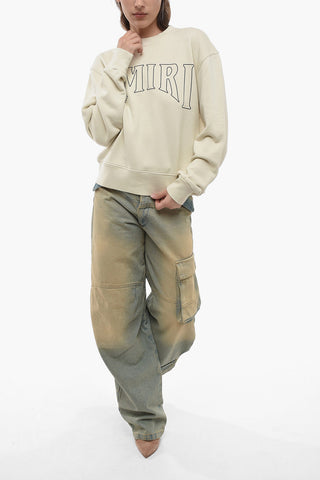 Oversized SUN Sweatshirt with Logo Print