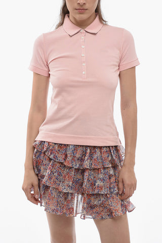 Piquet Cotton PARTSDOWN Polo Shirt with Ton-on-Ton Logo