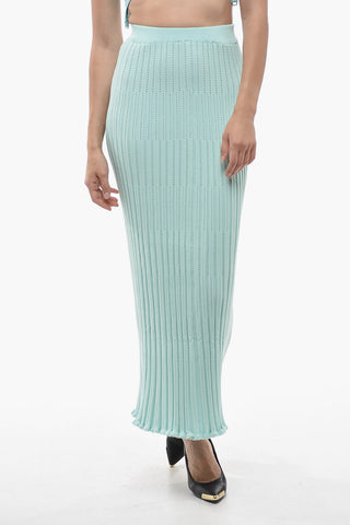 Maxi Ribbed Skirt ARIA with Elastic Waist