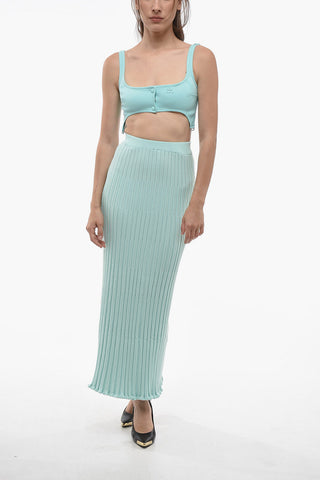 Maxi Ribbed Skirt ARIA with Elastic Waist