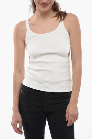Cotton Stretch Ribbed Tank Top METEOR