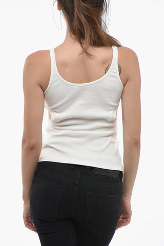 Cotton Stretch Ribbed Tank Top METEOR