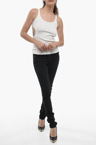 Cotton Stretch Ribbed Tank Top METEOR