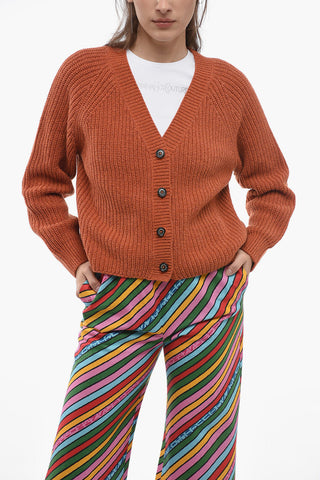 Cardigan DEVON Crop con 4 Bottoni Logati
