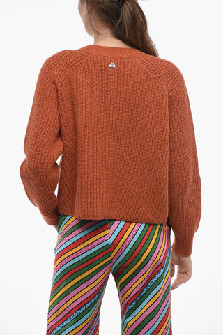Cardigan DEVON Crop con 4 Bottoni Logati