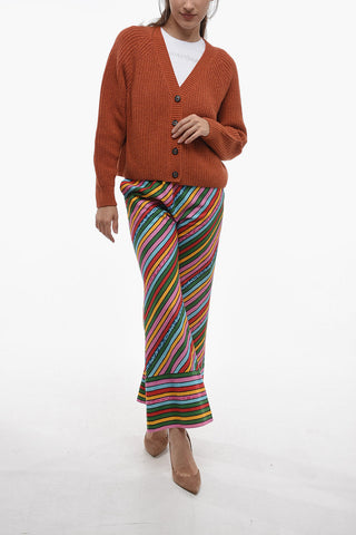 Cardigan DEVON Crop con 4 Bottoni Logati