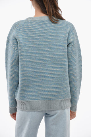 Jacquard Dropped Shoulder Sweater