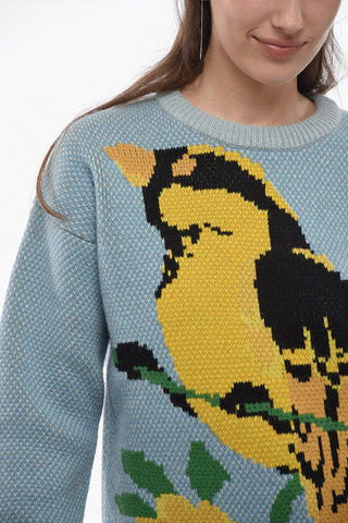 Jacquard Dropped Shoulder Sweater