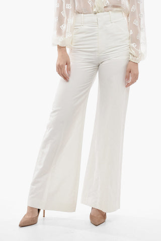 Viscose Blend Palazzo Pants with Flush Pockets