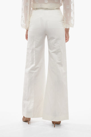Viscose Blend Palazzo Pants with Flush Pockets
