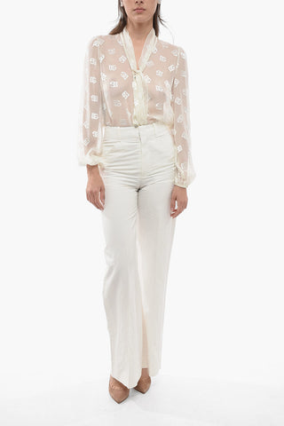 Viscose Blend Palazzo Pants with Flush Pockets