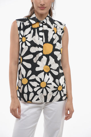 Floral Patterned DAISY Cotton Blouse