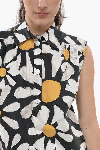 Floral Patterned DAISY Cotton Blouse