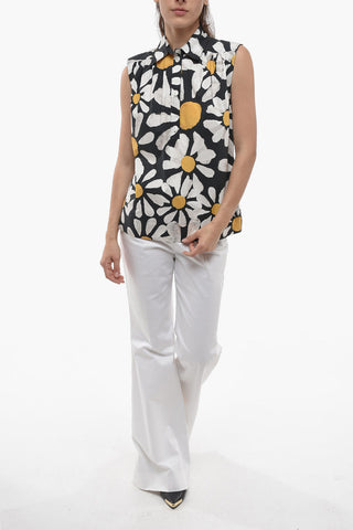 Floral Patterned DAISY Cotton Blouse