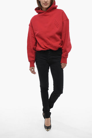 Cropped Fit MAEVE Hoodie with Embossed Logo