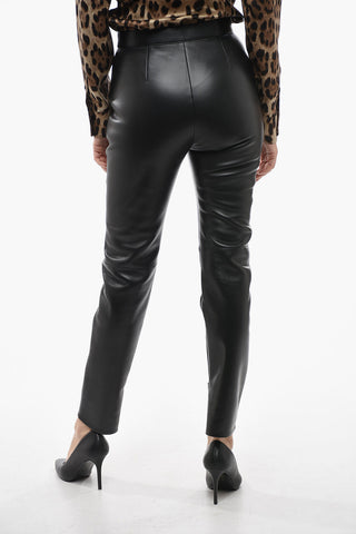 2 Pocket Leather Pants with Zipped Ankle