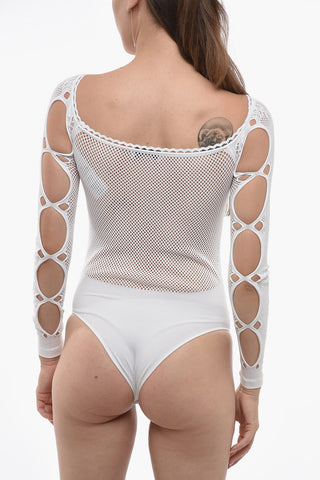Body in Pizzo con Scollo a Barca