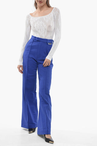 High-waisted Pants with Front Pleats