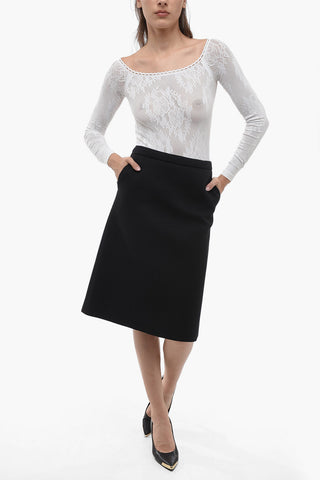 Back Zipped BONDED A-Line Longuette
