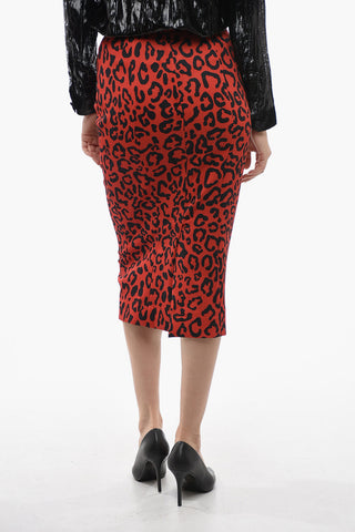 Animal Patterned Longuette with Back Split
