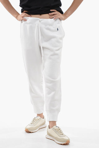 Joggers Felpati con Logo Ricamato