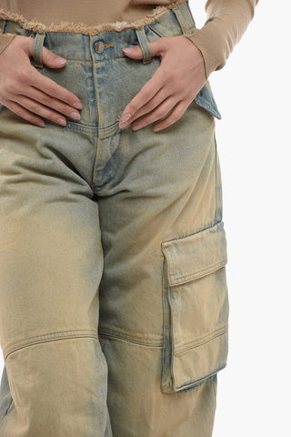 Vintage Wash Baggy Fit Cargo Denims 21cm
