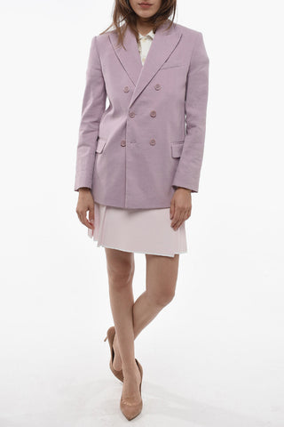 RED Blazer Doppiopetto in Misto Lino