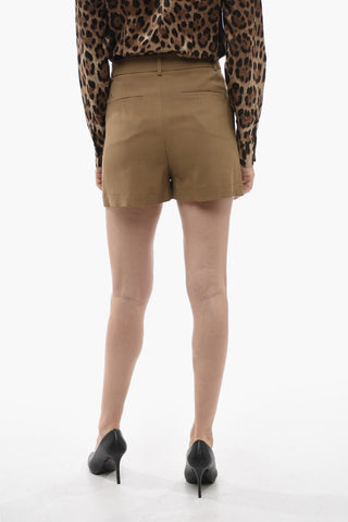 Single-pleated QUERO Shorts with Flush Pockets